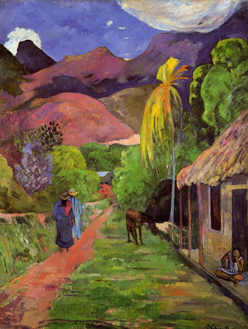 Road in Tahiti - Paul Gauguin Painting